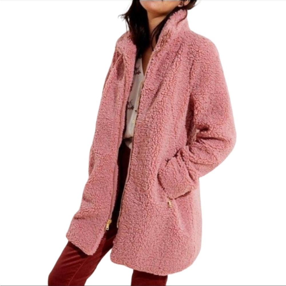 Loft Funnel neck sherpa/teddy coat
